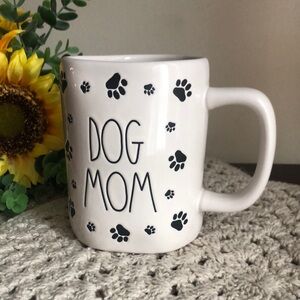 Rae Dunn DOG MOM Paw Print Mug